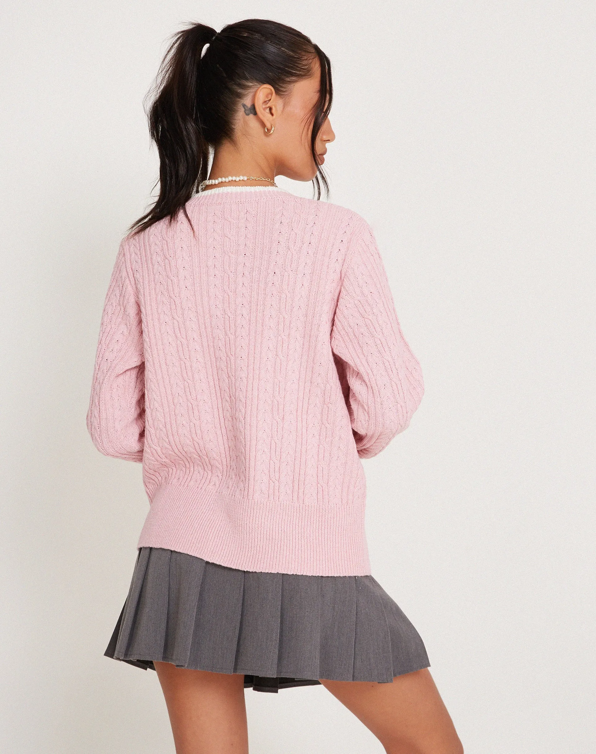 Bavana Cardigan in Pink sold by Motel Rocks product image thumbnail 3