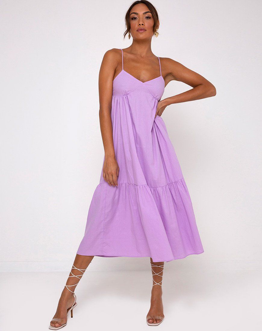 Xier Midi Dress in Lilac sold by Motel Rocks