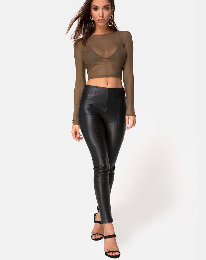 Bonnie Top in Net Khaki sold by Motel Rocks product image thumbnail 3