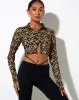 Ryals Crop Top in Patchwork Daisy Brown sold by Motel Rocks