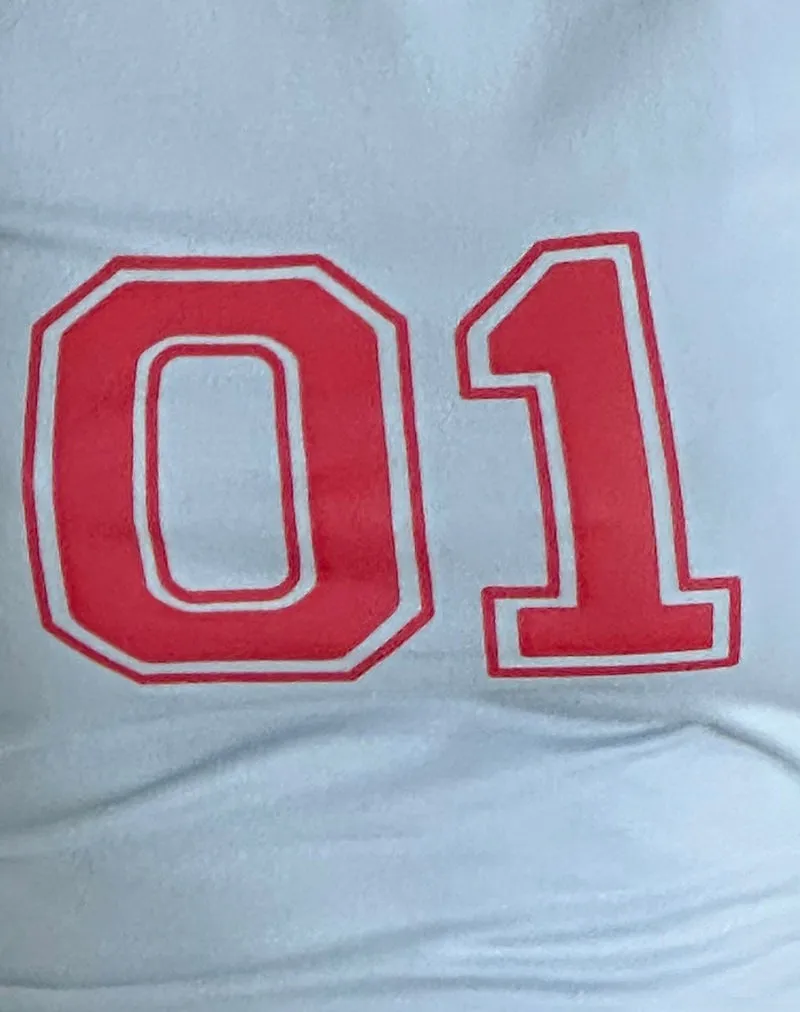 Salda Tee in Nantucket Blue with Adrenaline Red Binding sold by Motel Rocks product image thumbnail 5