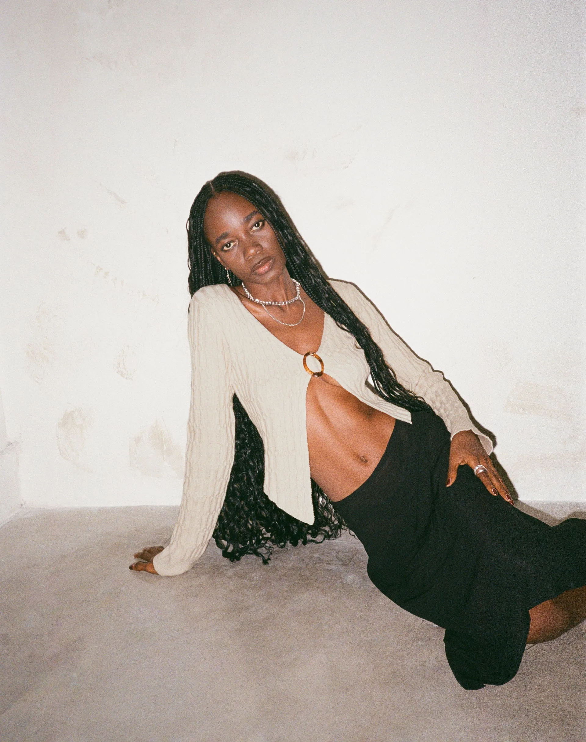 Mohara Long Sleeve Butterfly Top in Neutral Knit sold by Motel Rocks product image thumbnail 2