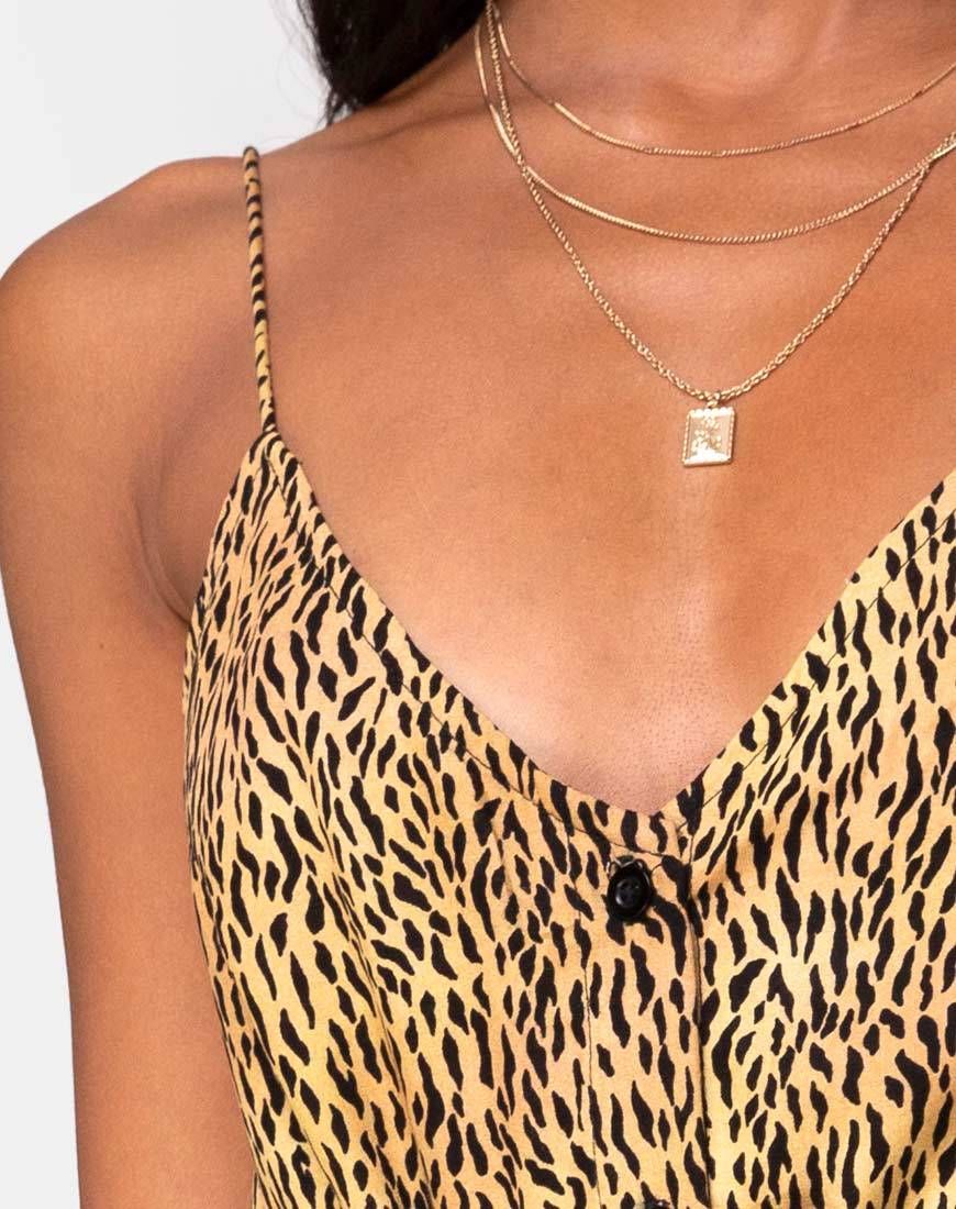 Sanna Slip Dress in Mini Tiger Brown sold by Motel Rocks product image thumbnail 5