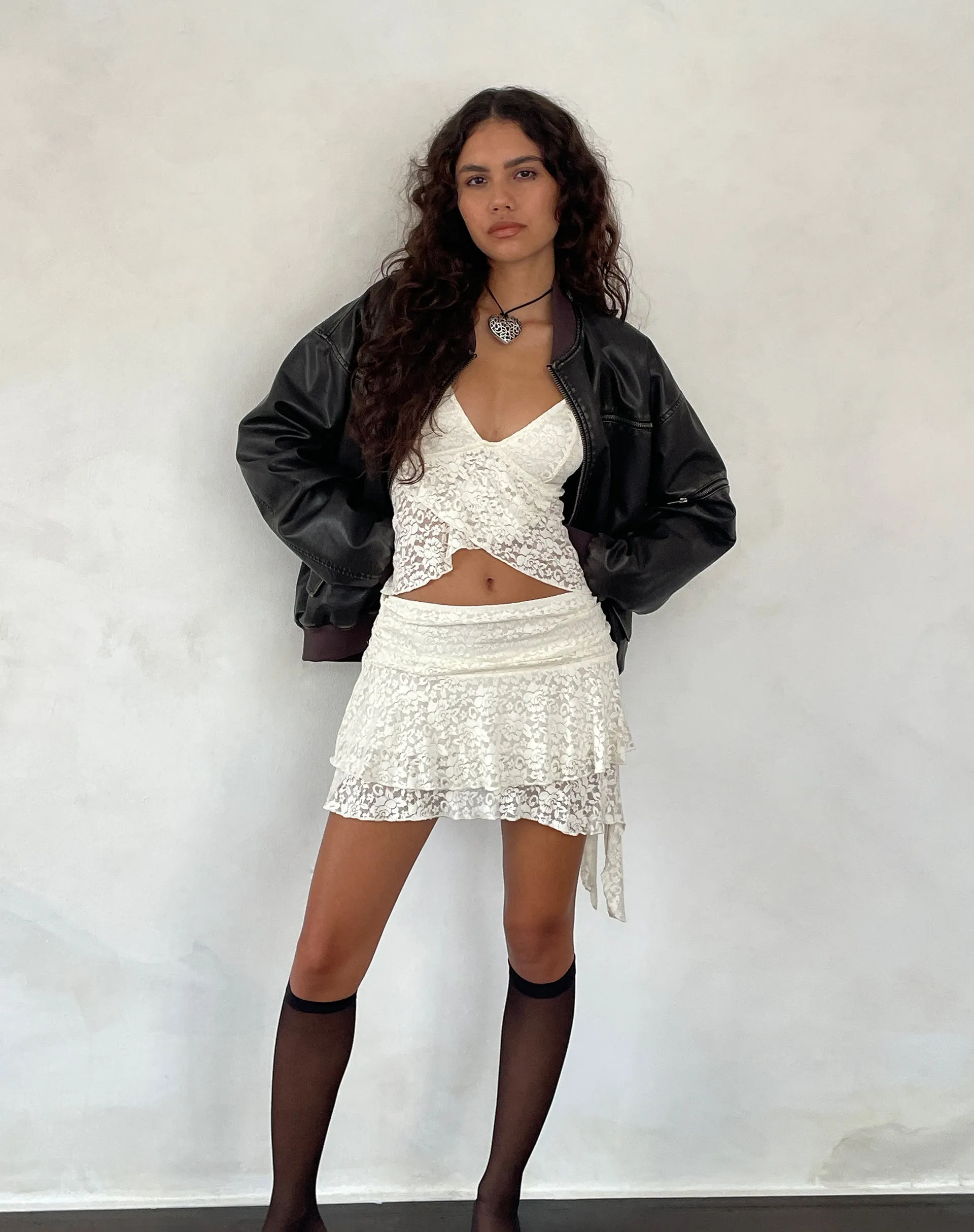 Cojira Lace Butterfly Top in Ivory sold by Motel Rocks product image thumbnail 2