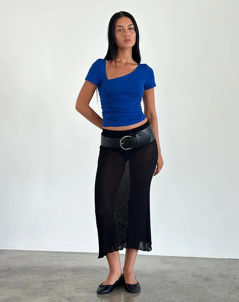 Sunbeya Asymmetric Top in Cobalt sold by Motel Rocks product image thumbnail 2