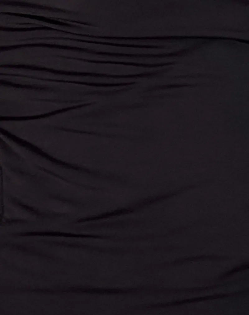 Bea Slinky Cross Front Top in Black sold by Motel Rocks product image thumbnail 5