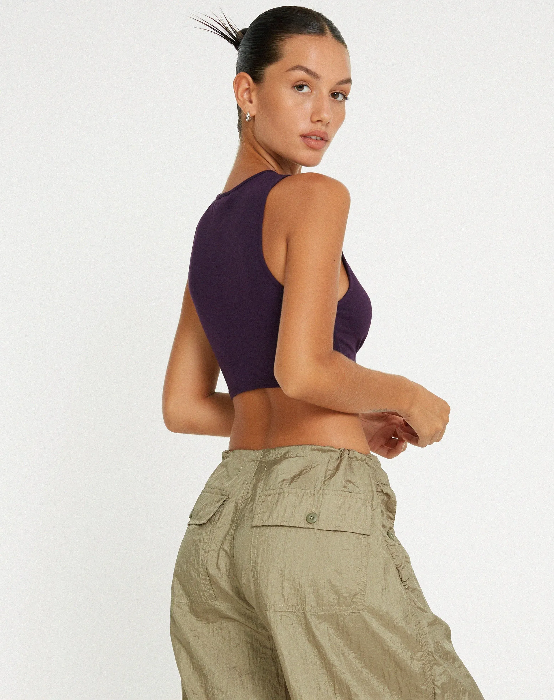 Danica Crop Top in Crown Jewel sold by Motel Rocks product image thumbnail 2