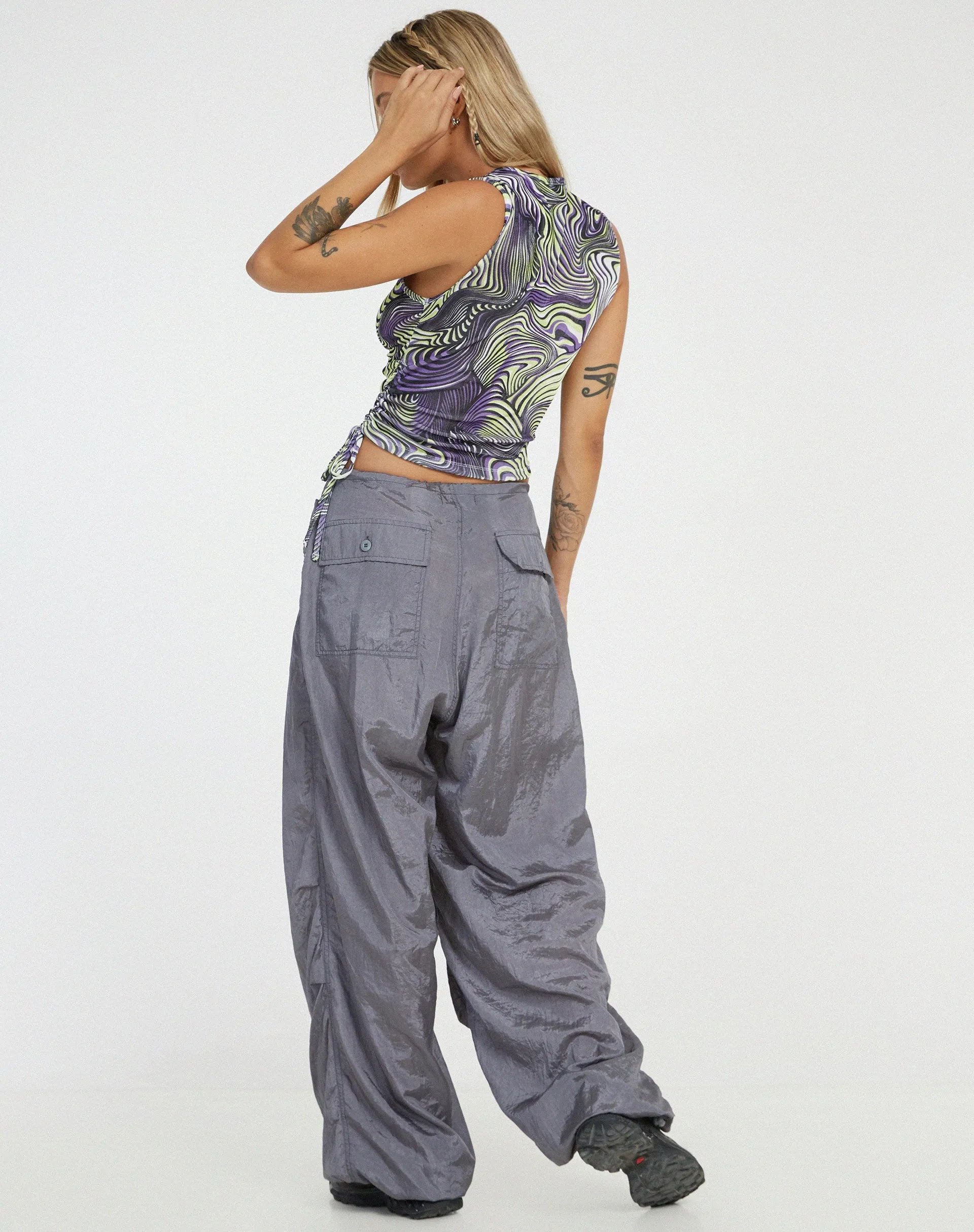 Mohan Vest Top in Rave Optic sold by Motel Rocks product image thumbnail 4