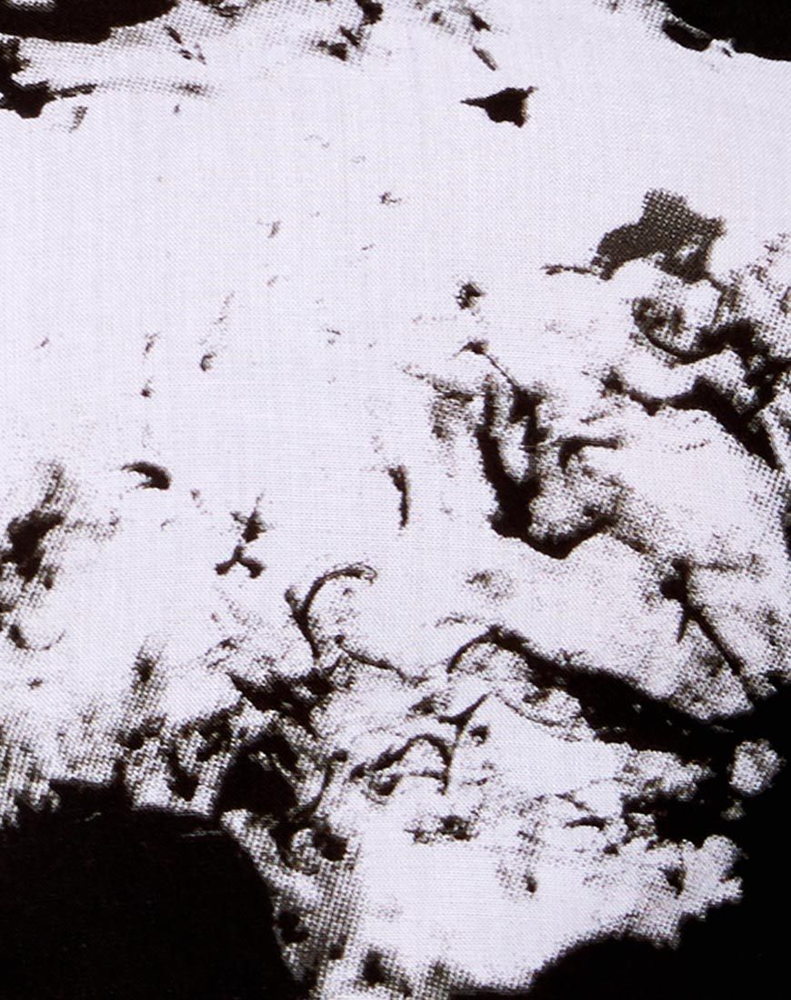 Maudy Crop Top in Mono Tie Dye Black and White sold by Motel Rocks product image thumbnail 5