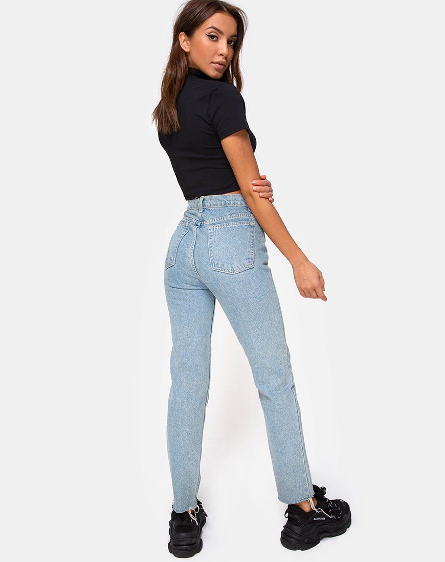 Lesver Crop Top in Black sold by Motel Rocks product image thumbnail 4