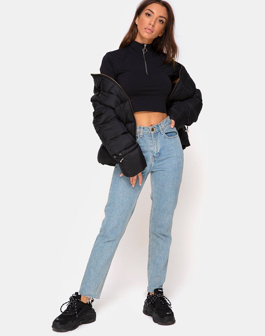 Lesver Crop Top in Black sold by Motel Rocks product image thumbnail 3