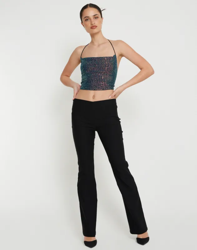 Katari Halterneck Top in Opal Shine sold by Motel Rocks