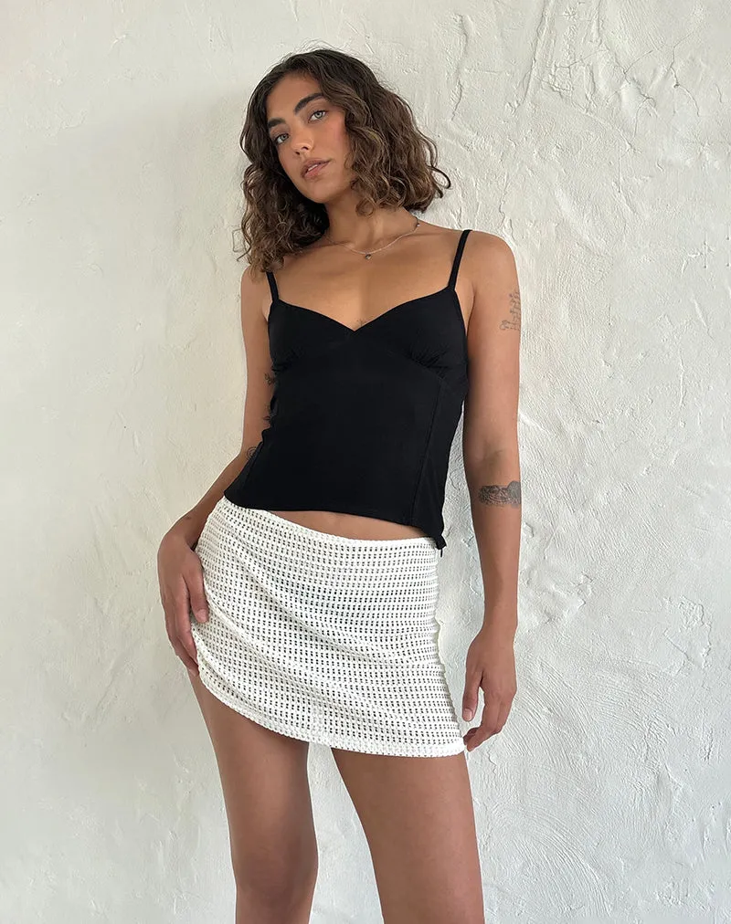 Oruto Skirt in Knit Ivory sold by Motel Rocks product image thumbnail 4
