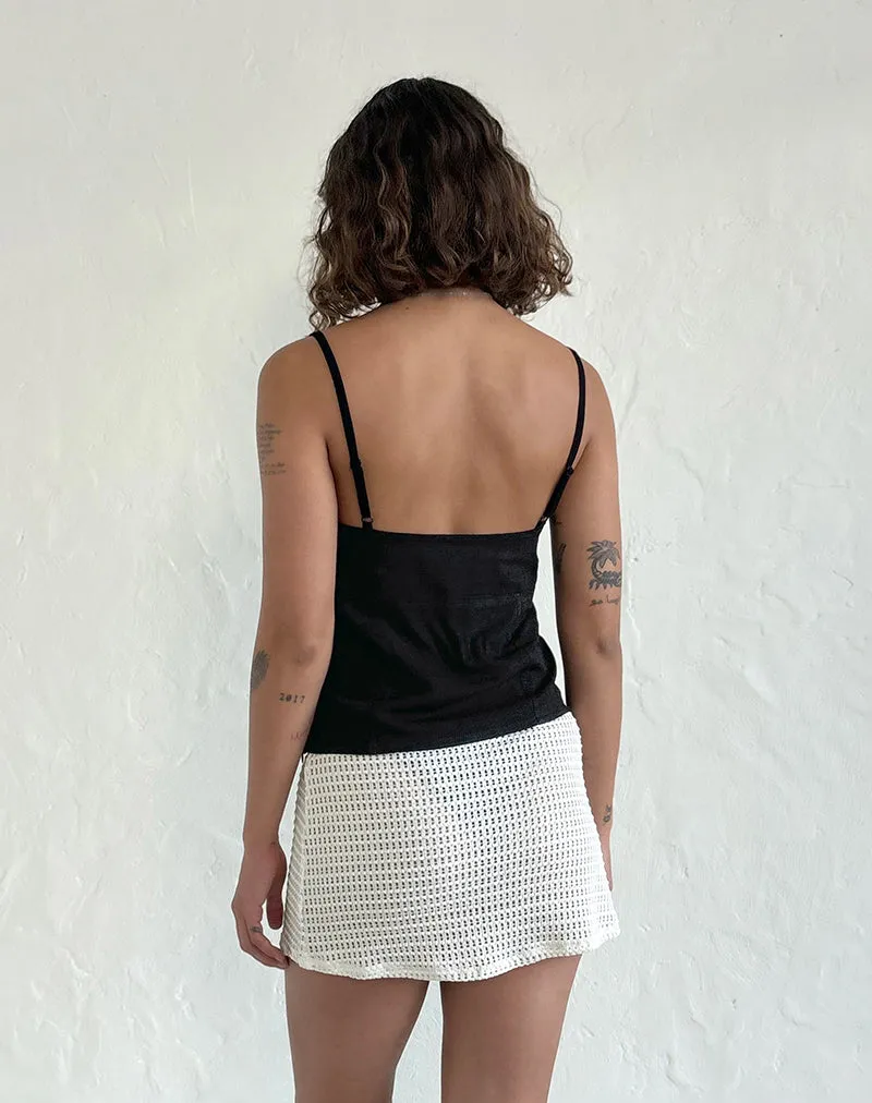 Oruto Skirt in Knit Ivory sold by Motel Rocks product image thumbnail 5
