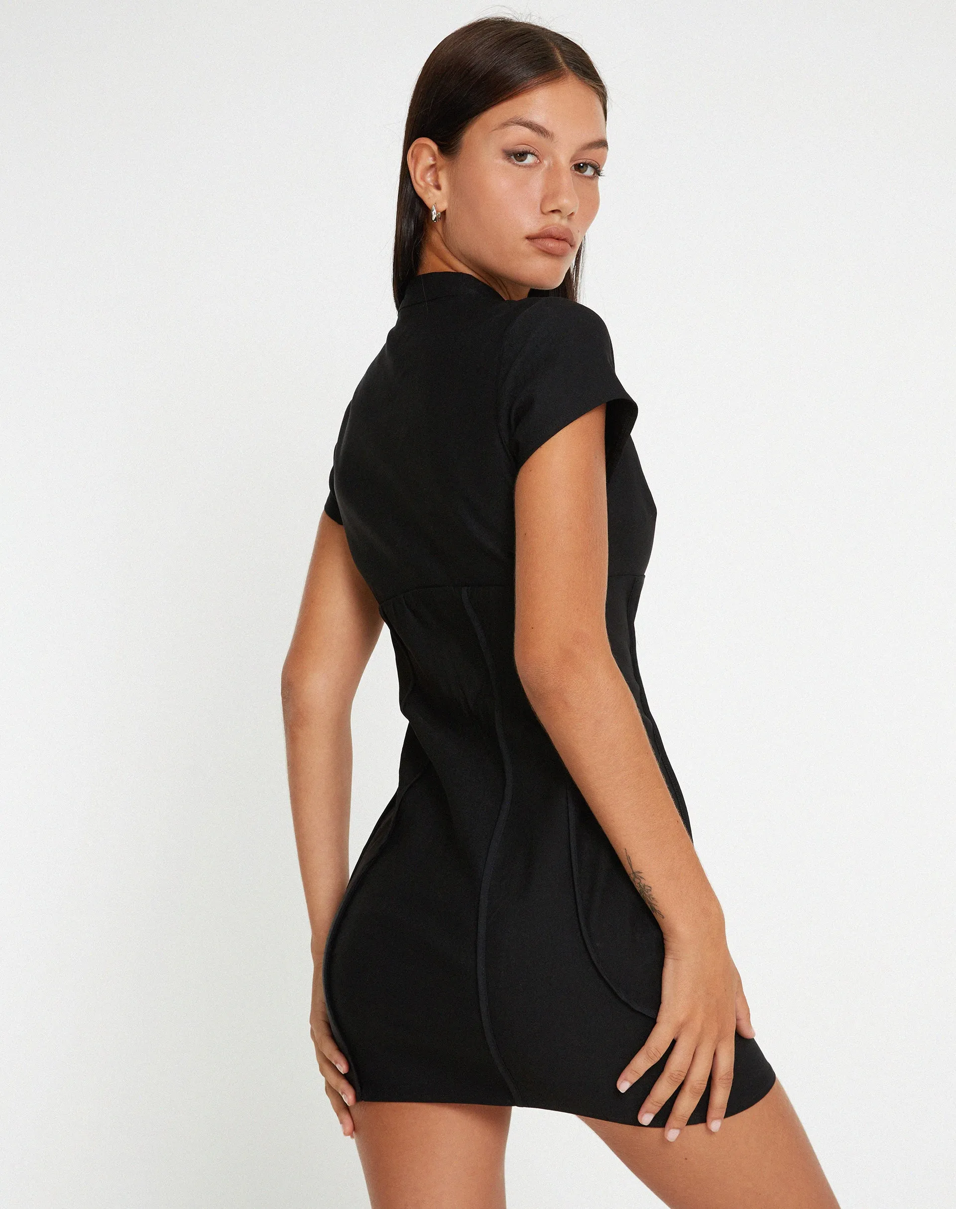 Yanzi Mini Dress in Black sold by Motel Rocks product image thumbnail 3