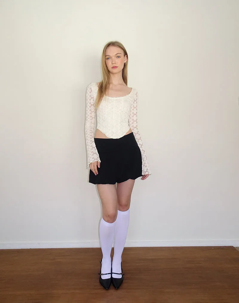 Belle Long Sleeve Top in Regal Lace Ivory sold by Motel Rocks product image thumbnail 3