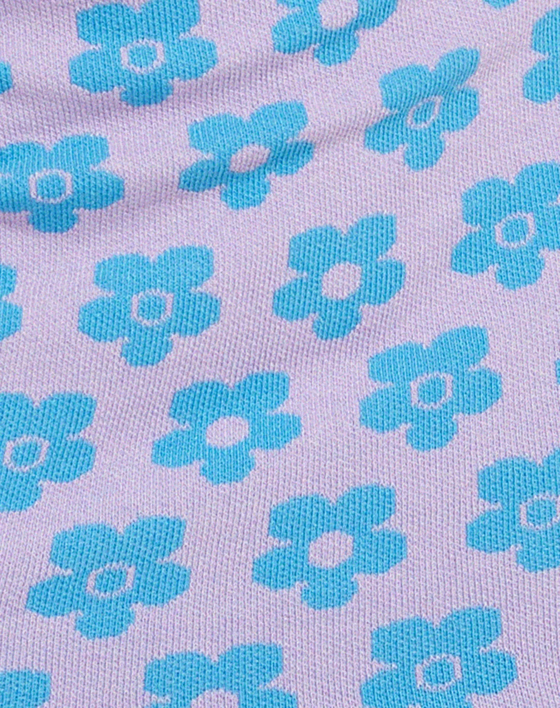 Riani Mini Skirt in Cute Floral Daisy Lilac and Blue sold by Motel Rocks product image thumbnail 5