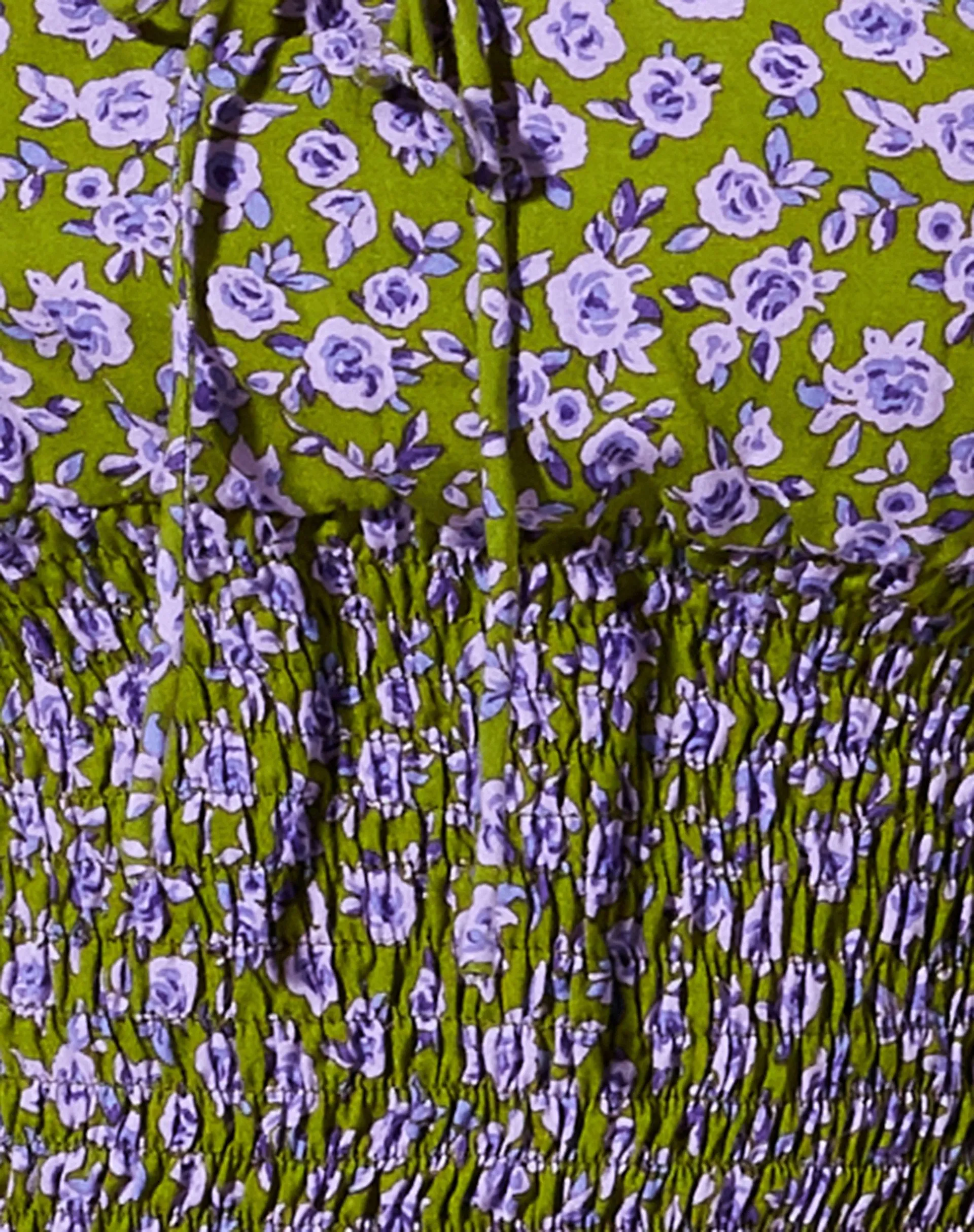 Raquel Crop Top in Autumn Blossom Khaki sold by Motel Rocks product image thumbnail 5