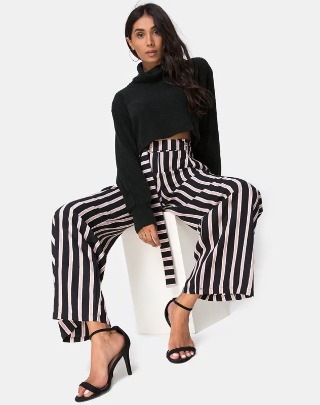 Majustie Trouser in Formal Stripe sold by Motel Rocks