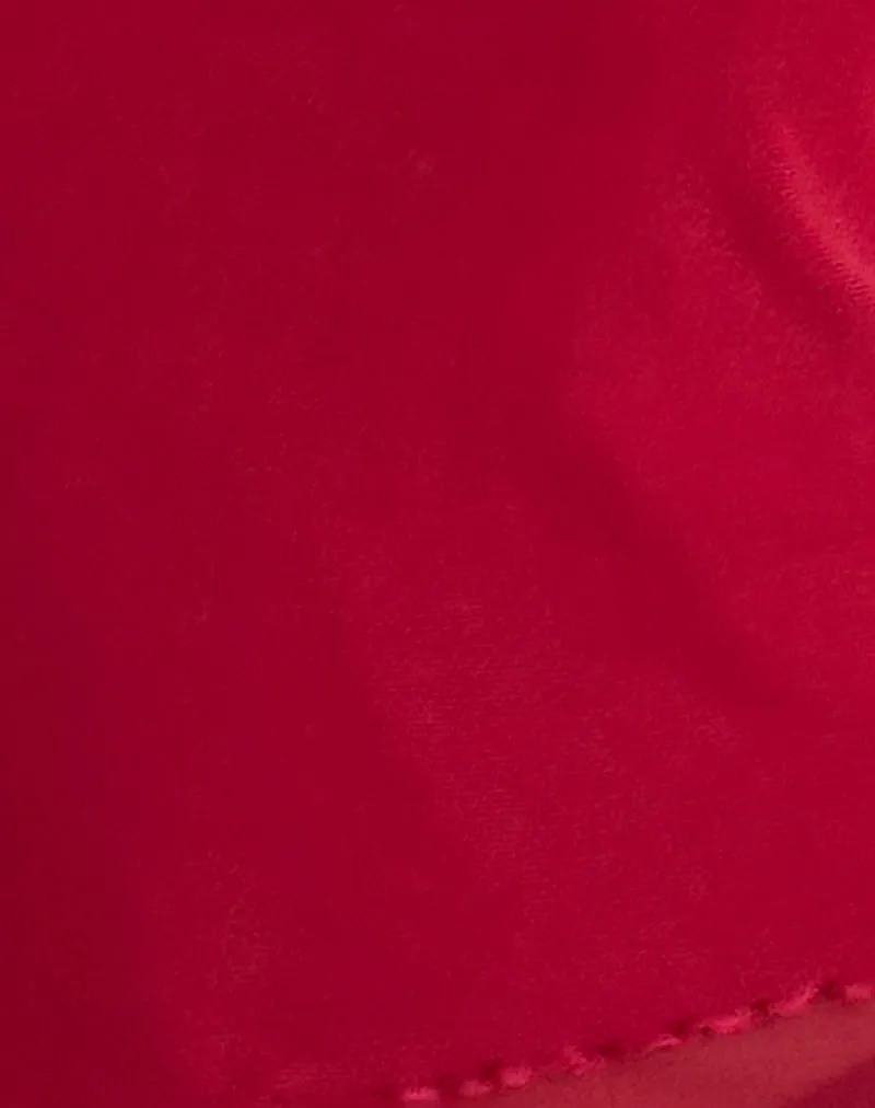 Rochie Asymmetric Top in Mesh Cherry sold by Motel Rocks product image thumbnail 5