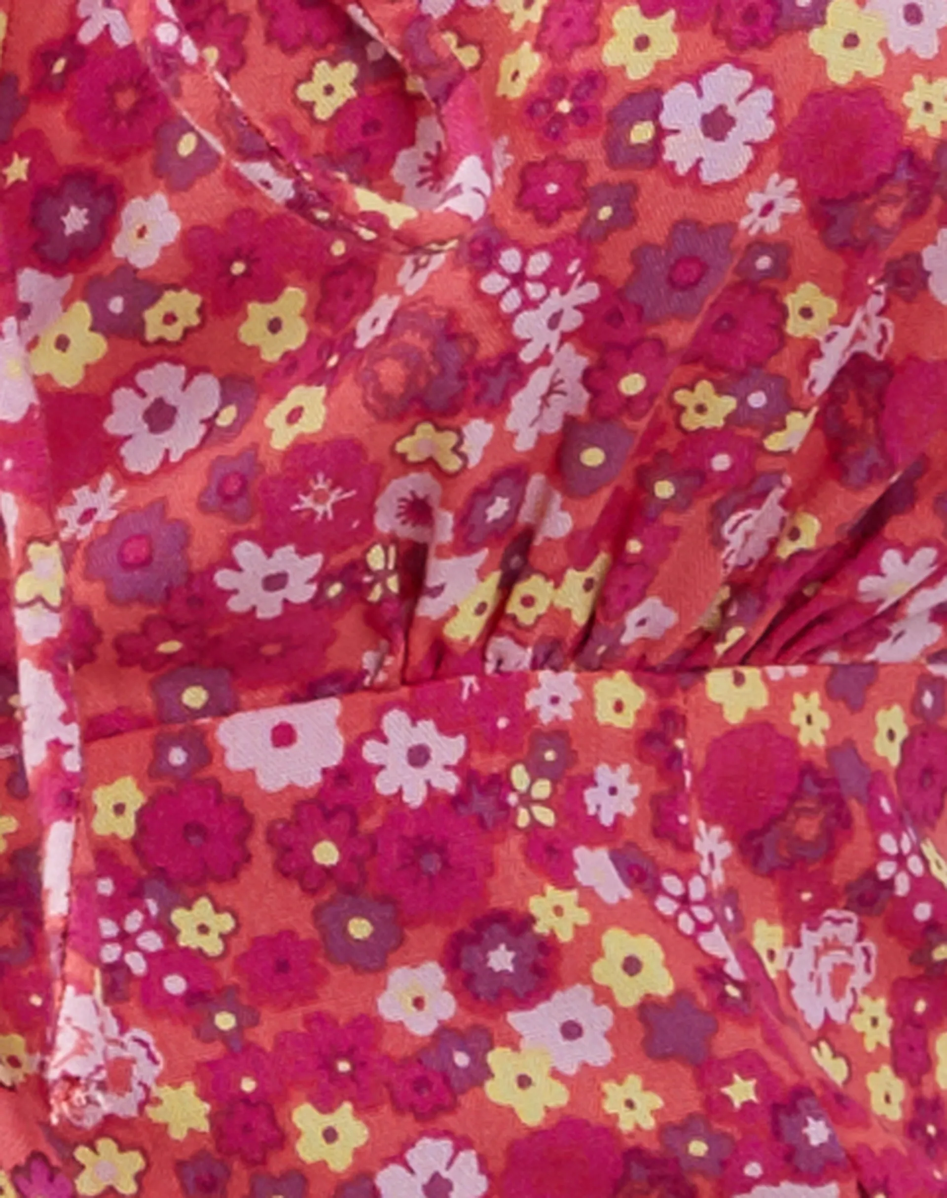 Esau Tie Front Top in Ditsy Floral Pink sold by Motel Rocks product image thumbnail 5