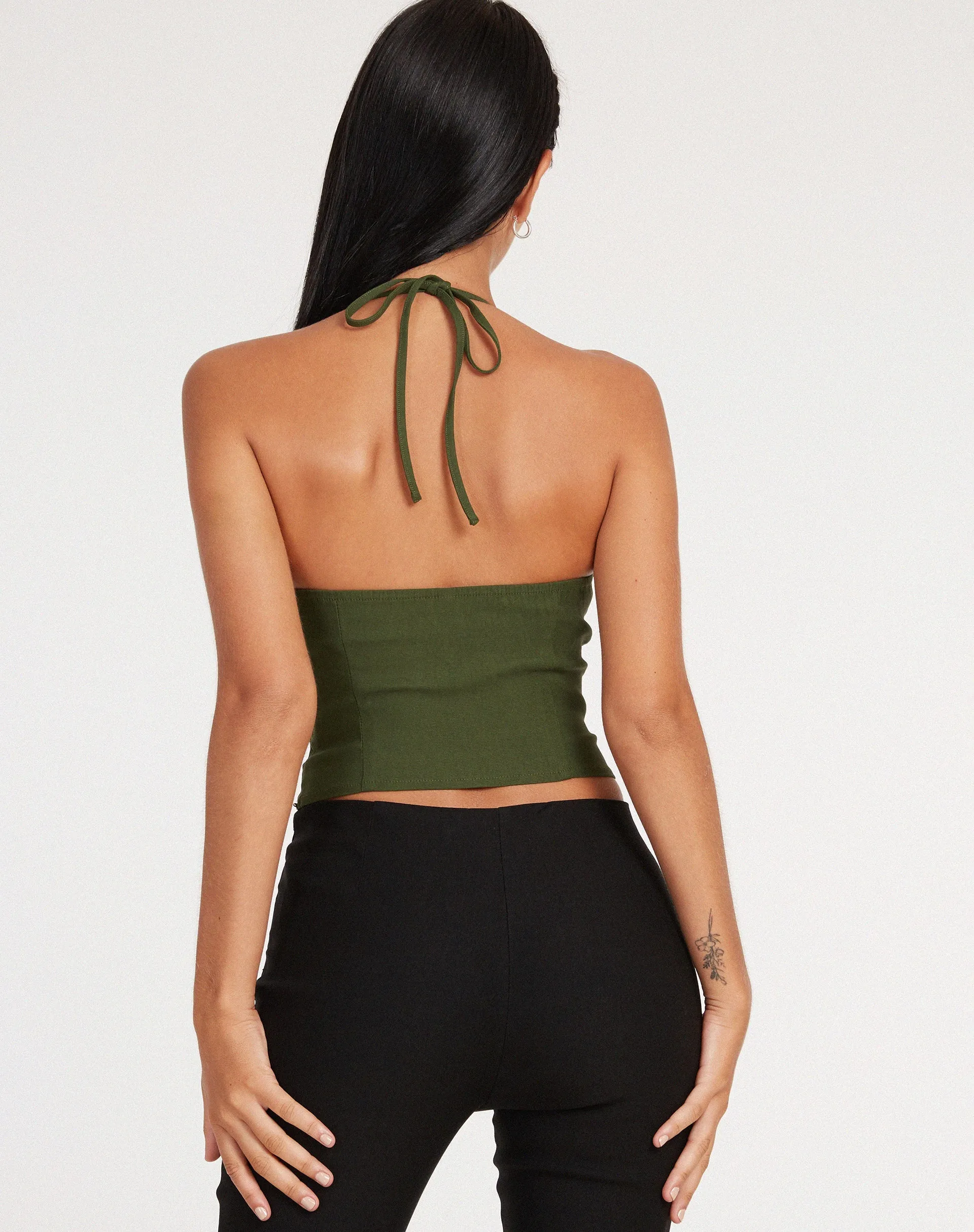 Hajari Top in Olive sold by Motel Rocks product image thumbnail 3