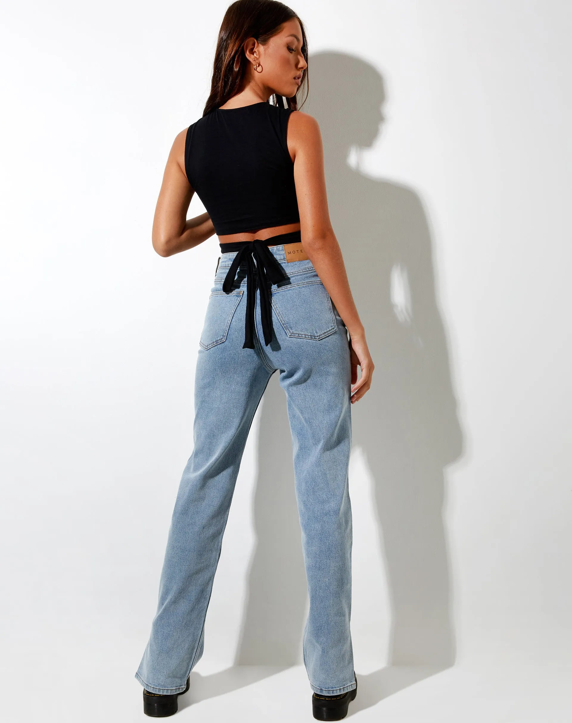 Seowon Crop Top in Black sold by Motel Rocks product image thumbnail 5