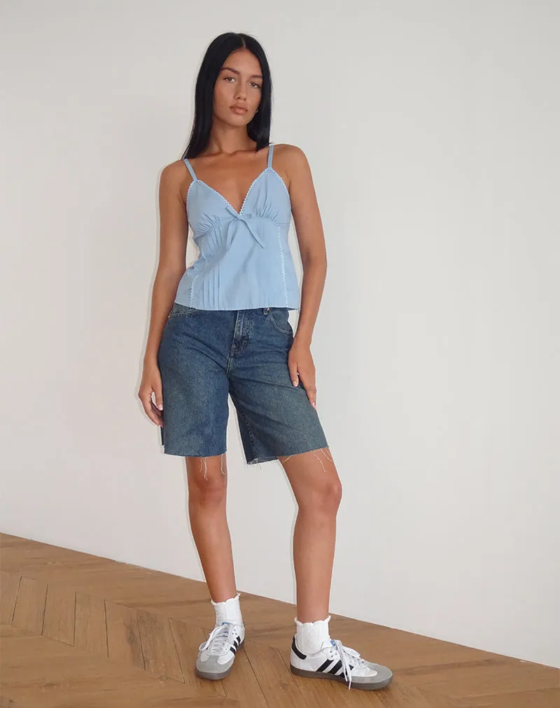 Jepuni Cami Top in Nantucket Blue Poplin sold by Motel Rocks product image thumbnail 2