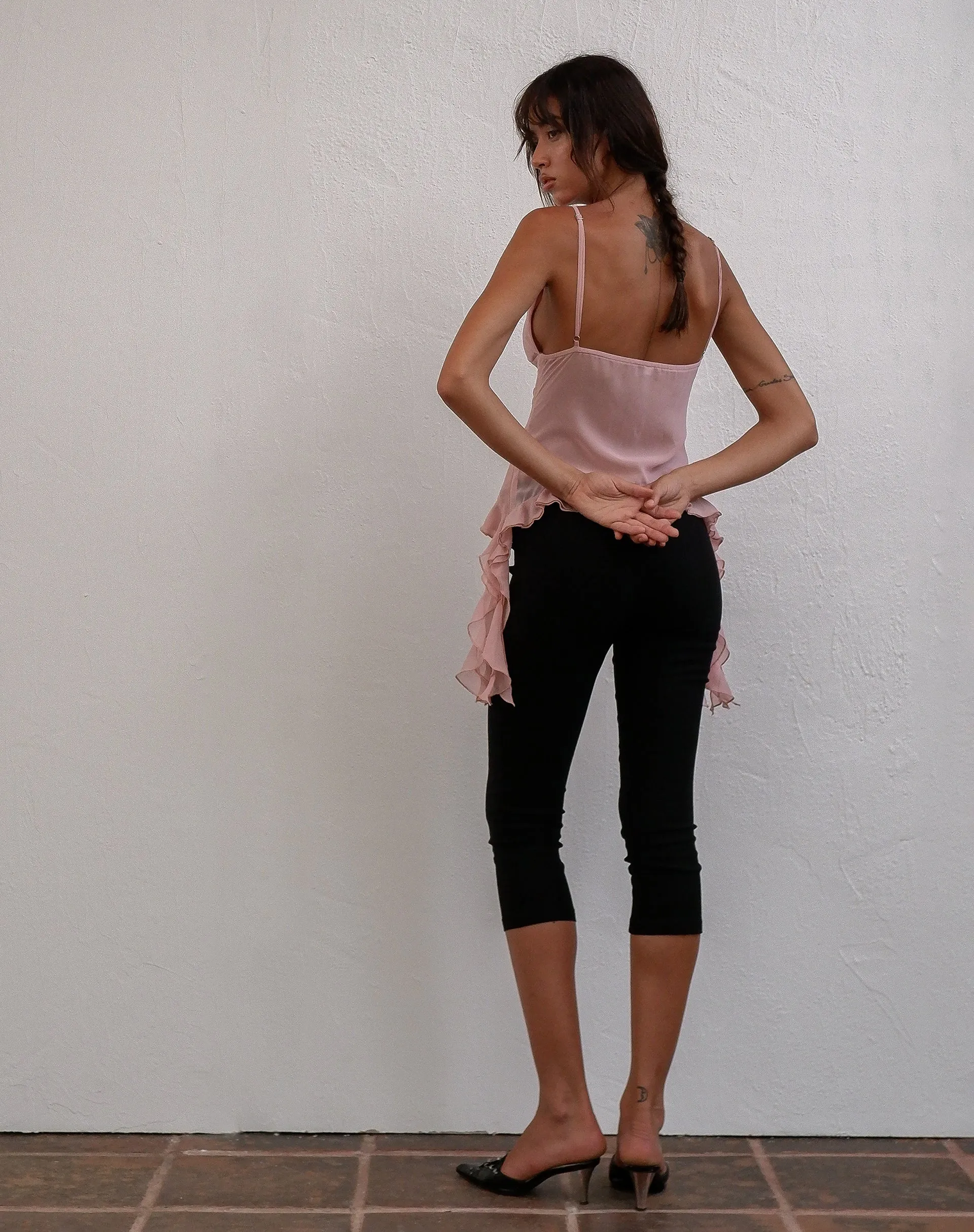 Daytona Ruffle Top in Chiffon Pink sold by Motel Rocks product image thumbnail 5