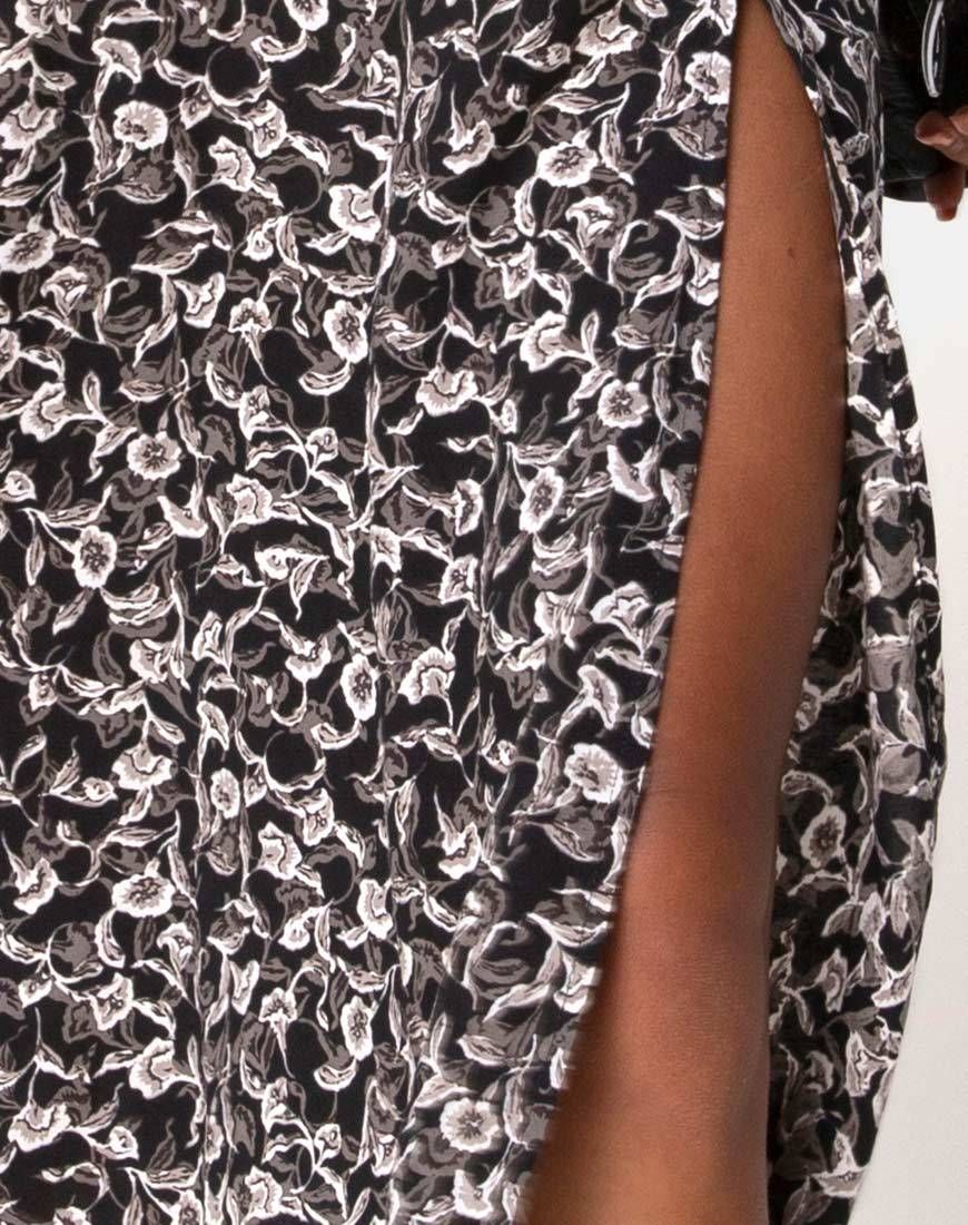 Kaoya Midi Dress in Wild Tulip Black sold by Motel Rocks product image thumbnail 5