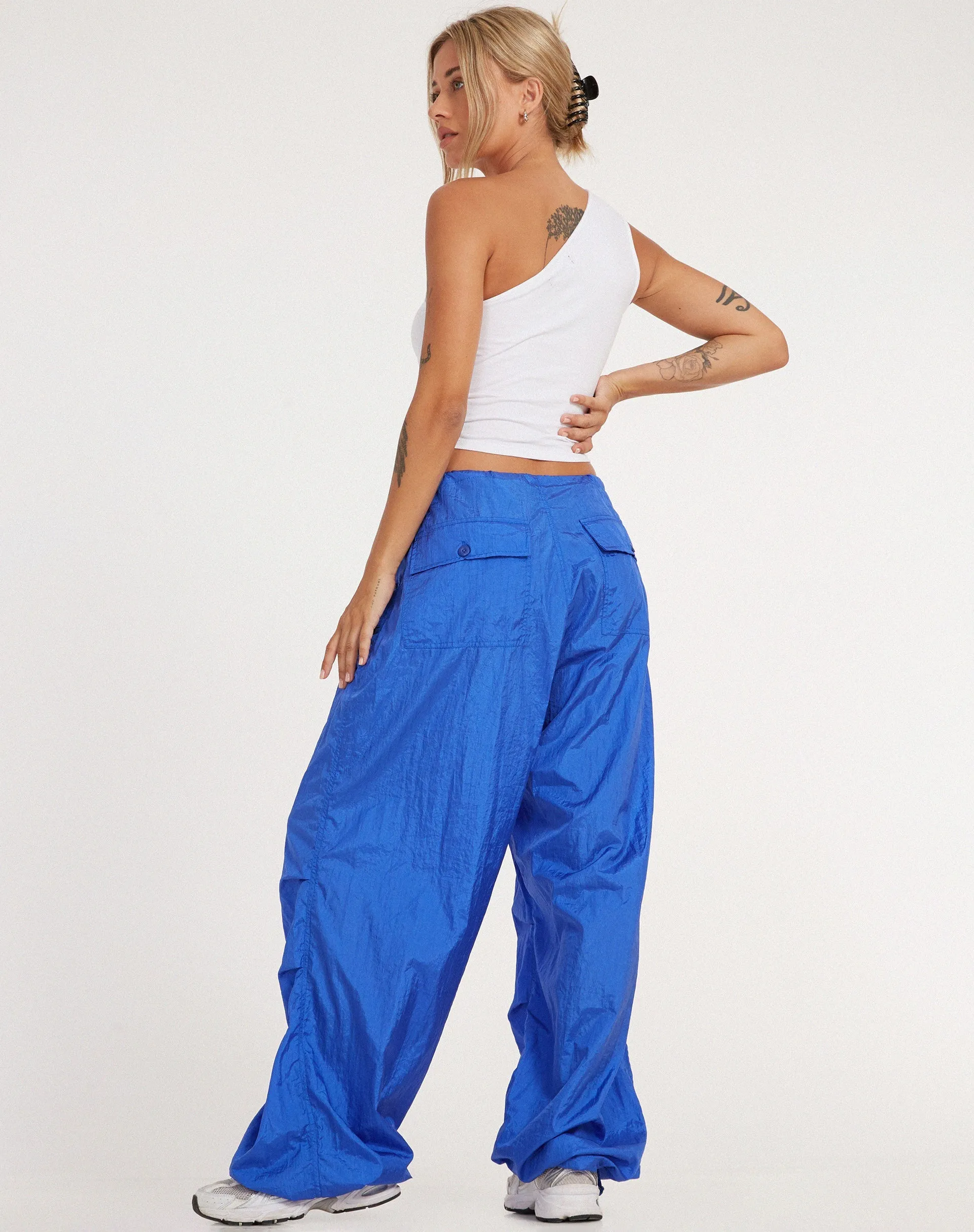 Chute Trouser in Parachute Cobalt Blue sold by Motel Rocks product image thumbnail 3