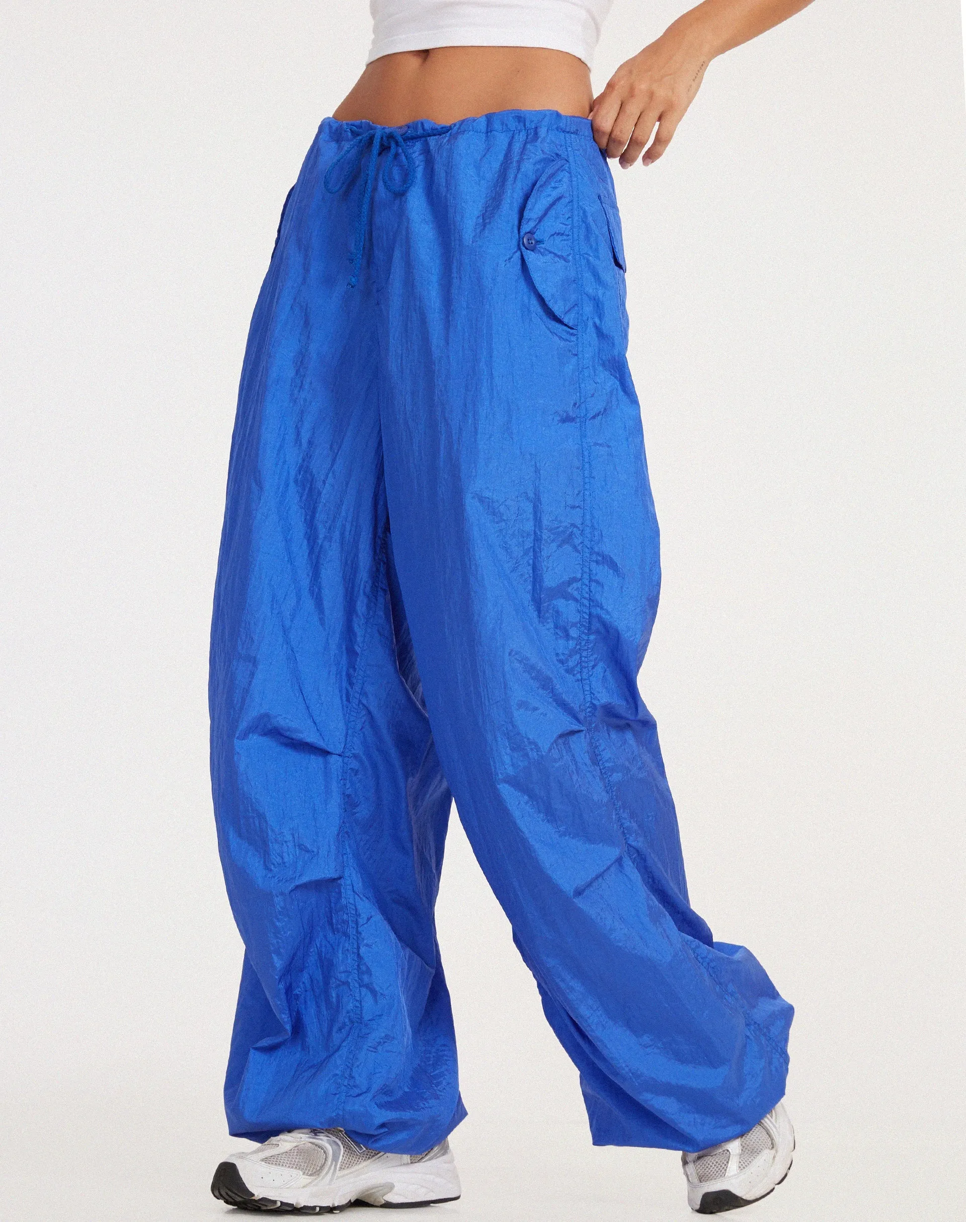 Chute Trouser in Parachute Cobalt Blue sold by Motel Rocks product image thumbnail 4