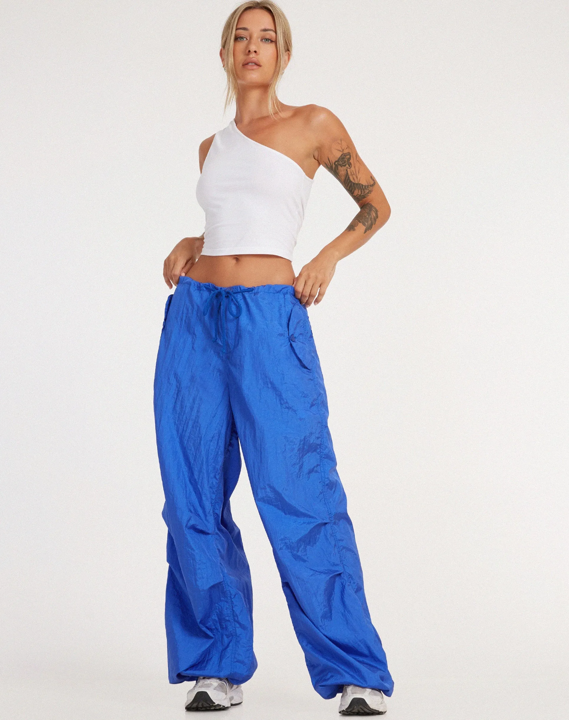 Chute Trouser in Parachute Cobalt Blue sold by Motel Rocks product image thumbnail 5