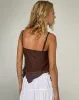 Carmeline Longline Cami Top in Shimmer Brown sold by Motel Rocks
