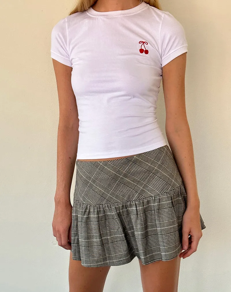 Casita Skirt In Black and White Multi Check Print sold by Motel Rocks