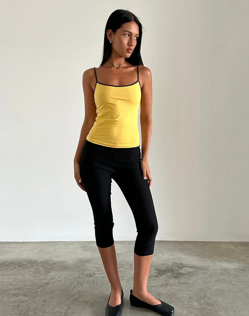 Solani Top in Yellow May with Deep Mahogony Binding sold by Motel Rocks product image thumbnail 4