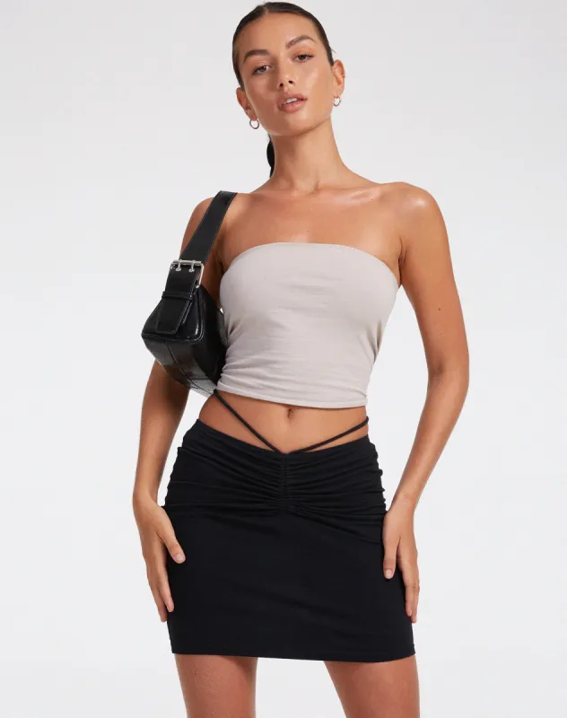 Ejon Mini Skirt in Black sold by Motel Rocks