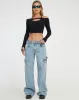 Brandy Long Sleeve Top in Black sold by Motel Rocks