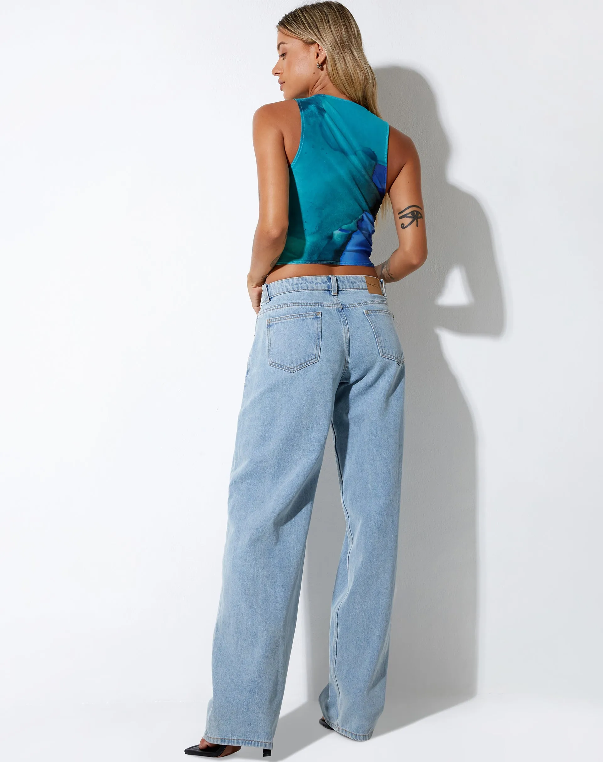 Nolan Crop Top in Fluid Watercolour Wash sold by Motel Rocks product image thumbnail 5