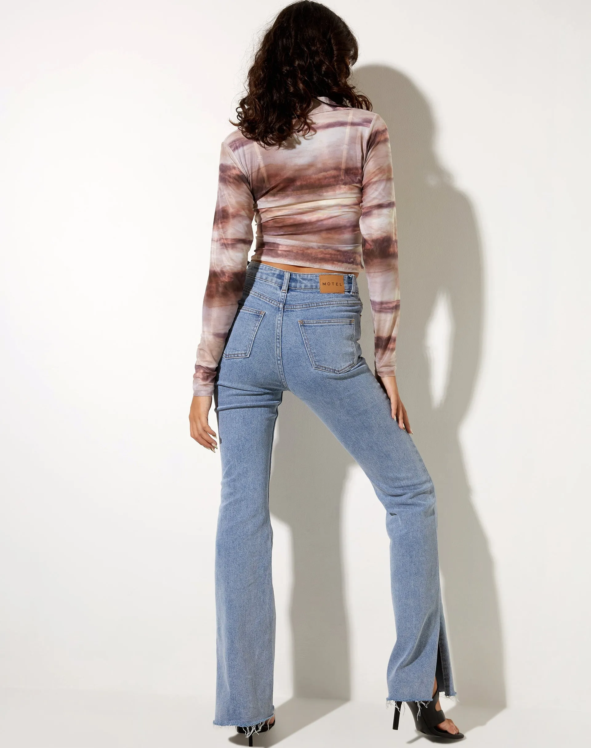 Kelly Long Sleeve Shirt in Abstract Animal Mesh sold by Motel Rocks product image thumbnail 4