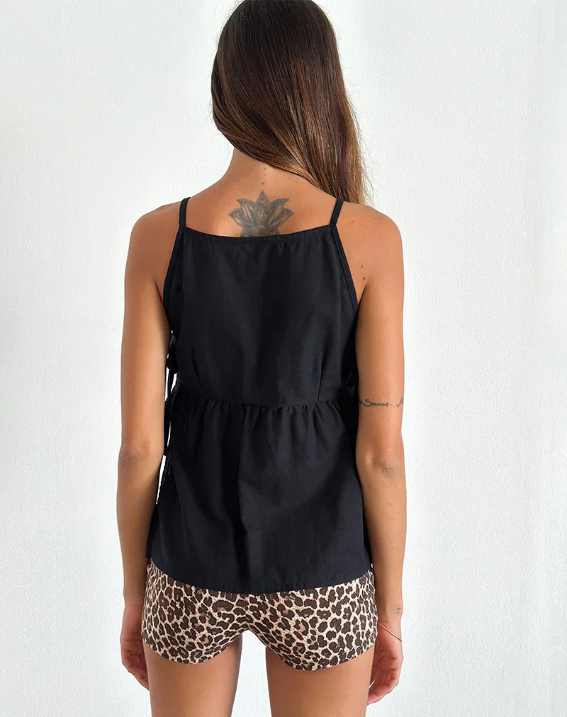 Palsi Tie Side Sleeveless Top in Black sold by Motel Rocks product image thumbnail 5