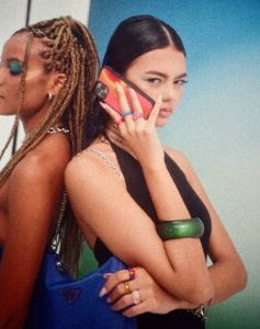 Iphone Case in Triple Orb Pink and Red sold by Motel Rocks