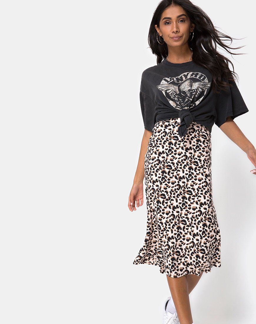 Tauri Midi Skirt in Pink Panther sold by Motel Rocks product image thumbnail 2