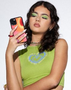 Iphone Case in Triple Orb Pink and Red sold by Motel Rocks