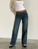Low Rise Parallel Jeans in Bright Blue sold by Motel Rocks