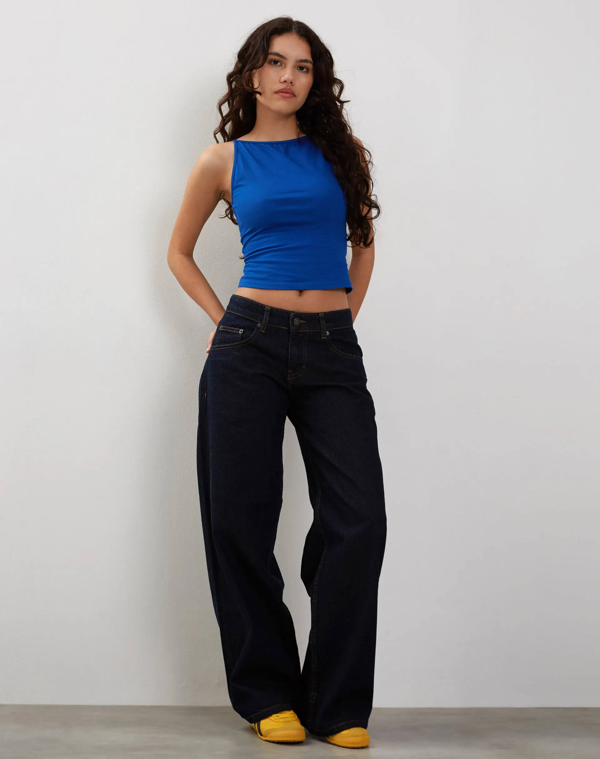 Dudley Vest Top in Cobalt sold by Motel Rocks product image thumbnail 4