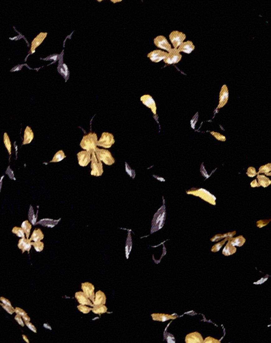 Raeto Crop Top in Pretty Petal Black sold by Motel Rocks product image thumbnail 5