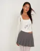 Carillo Lace Trim Cropped Vest Top in Motif White sold by Motel Rocks