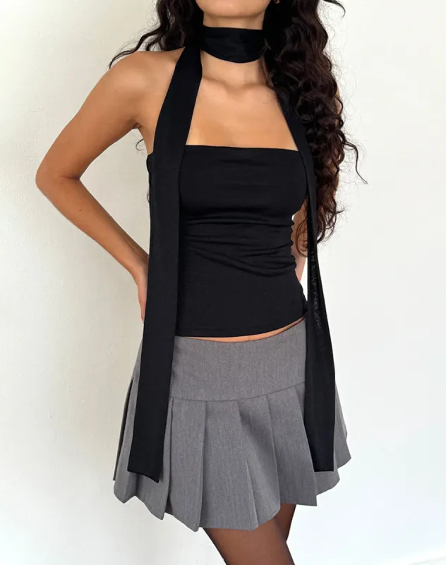 Jeldia Bandeau Top and Scarf Set in Black Shimmer sold by Motel Rocks