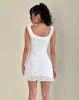 Elliana Mini Dress in Krisan Lace White sold by Motel Rocks